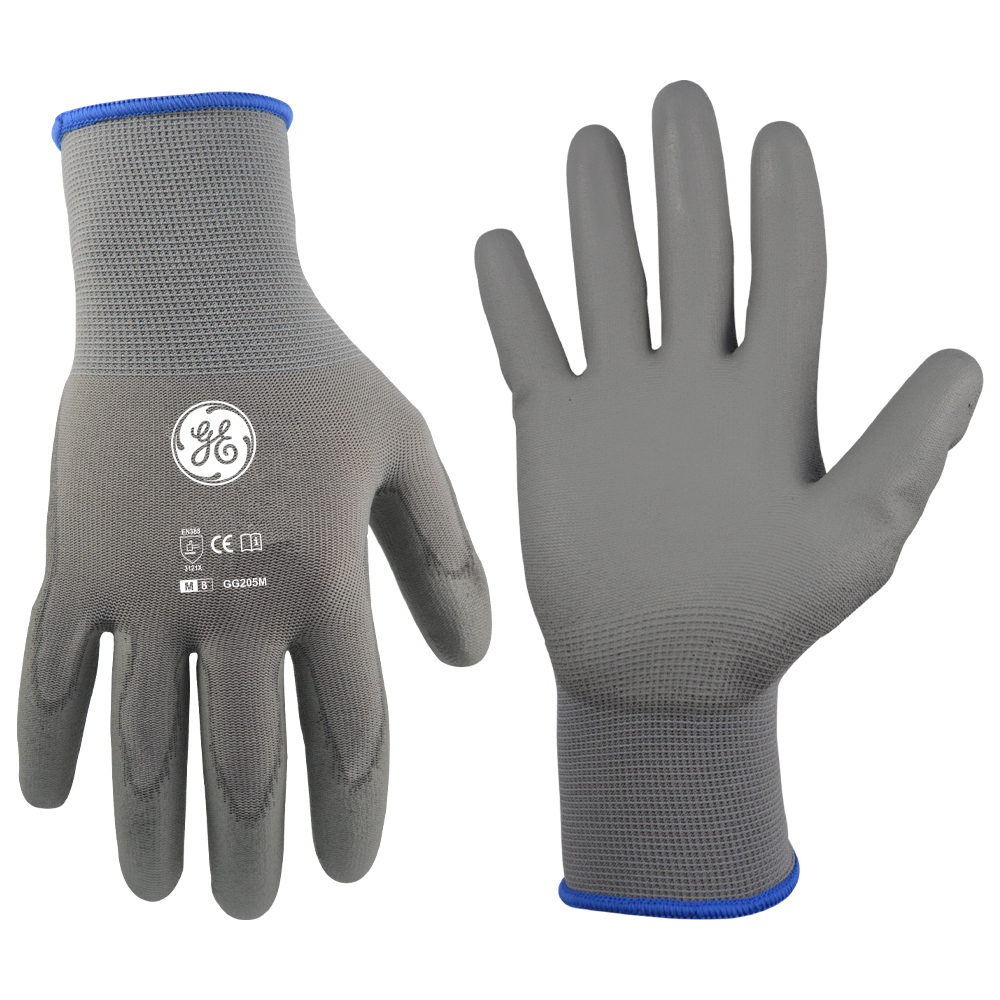 GE 15 GAUGE PU DIPPED GLOVE LARGE