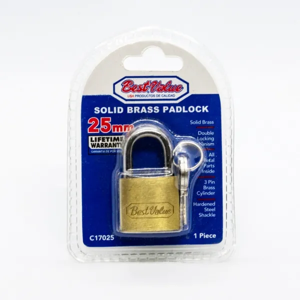 25mm REGULAR BRASS PADLOCK