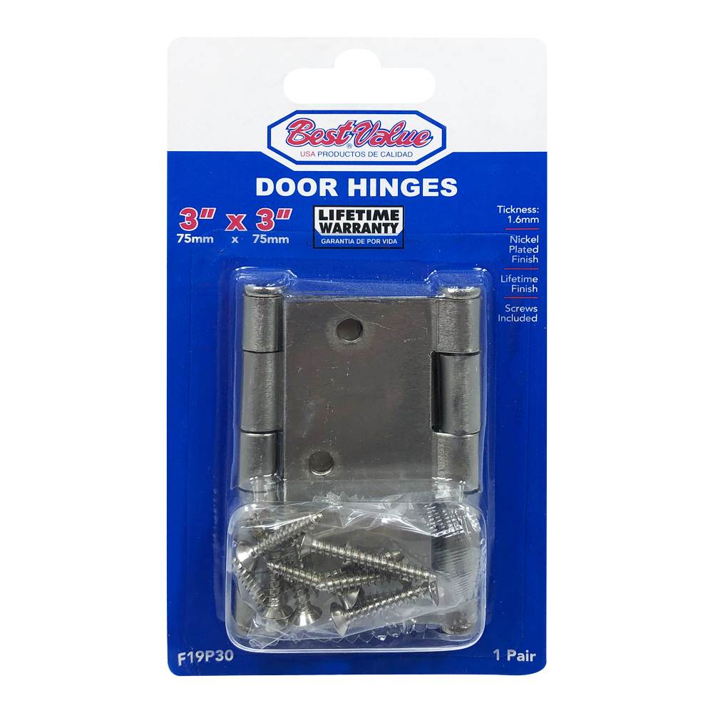 3" x 3" SQUARE HINGE (ZINC)