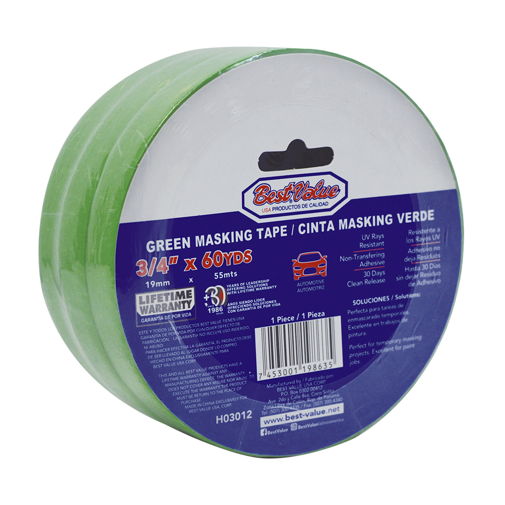 3/4" MASKING TAPE (GREEN)