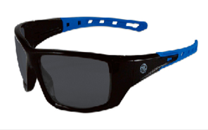 GE SAFETY GLASSES SMOKE AF LENS BLACK/BLUE