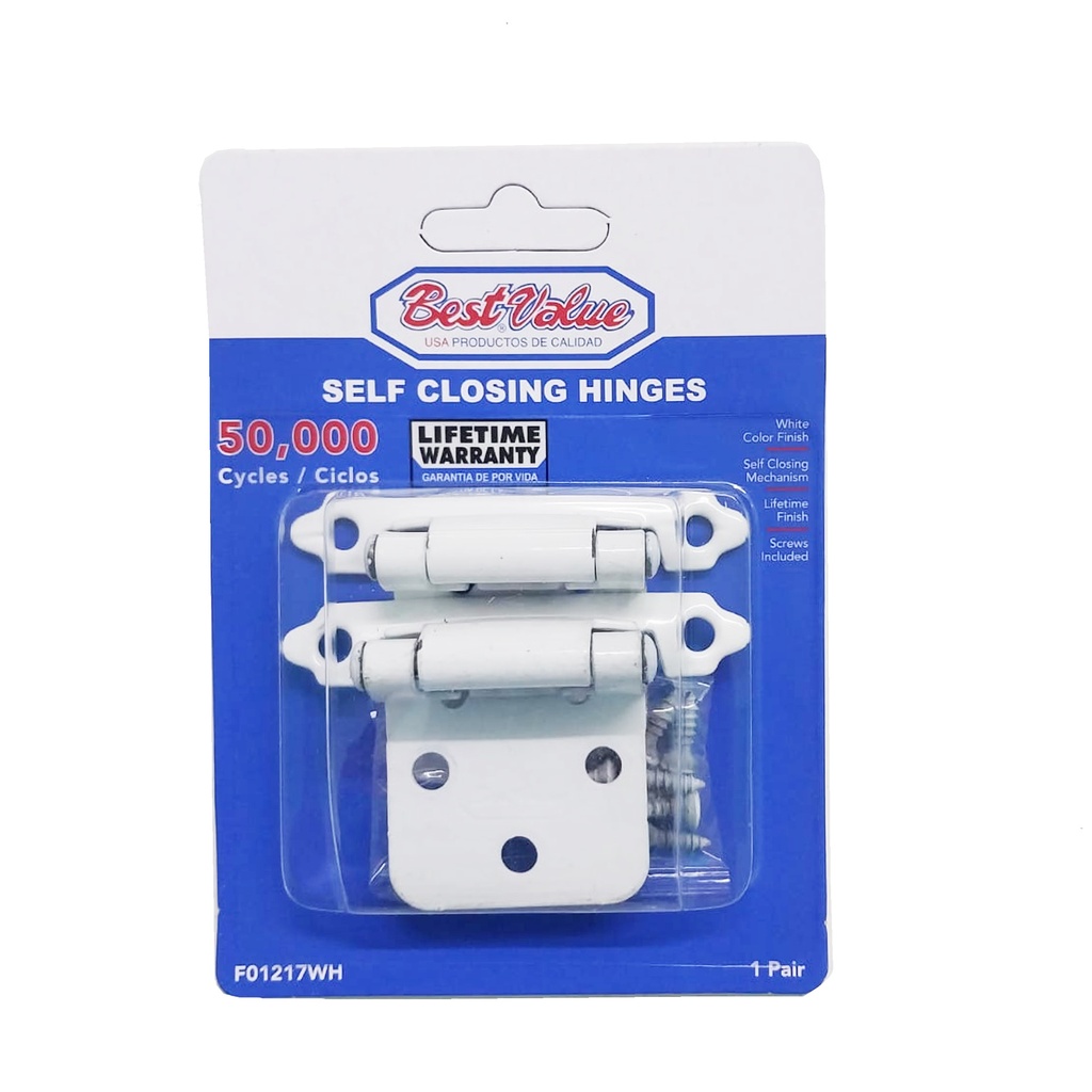 CABINET HINGE WHITE (PAIR)
