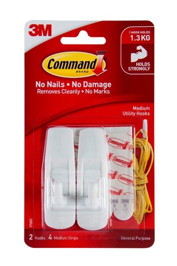 17001 COMMAND HOOKS WHITE (MEDIUM)
