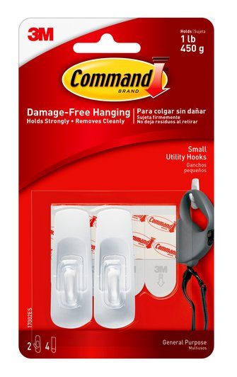17002 COMMAND HOOKS WHITE (SMALL )