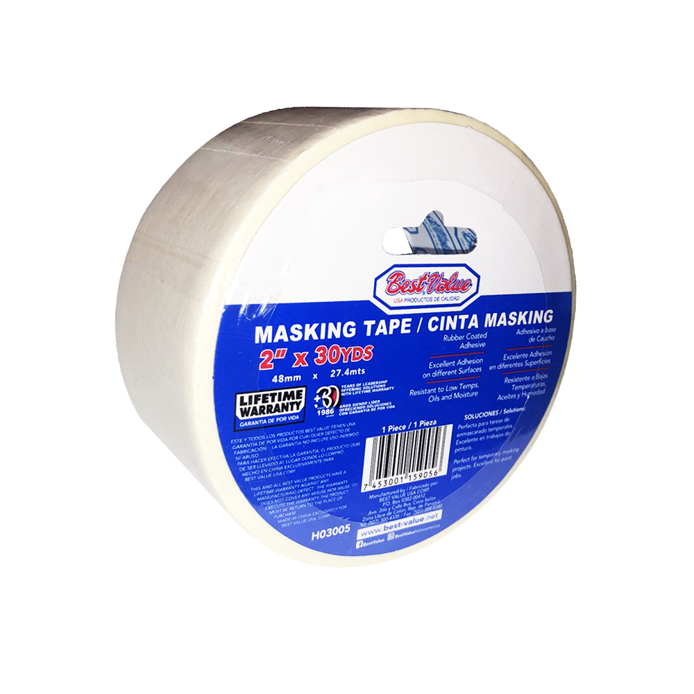 2" x 30yds BEST VALUE MASKING TAPE