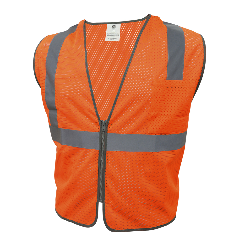 GE SAFETY VEST - 2 POCKET ORANGE LG.
