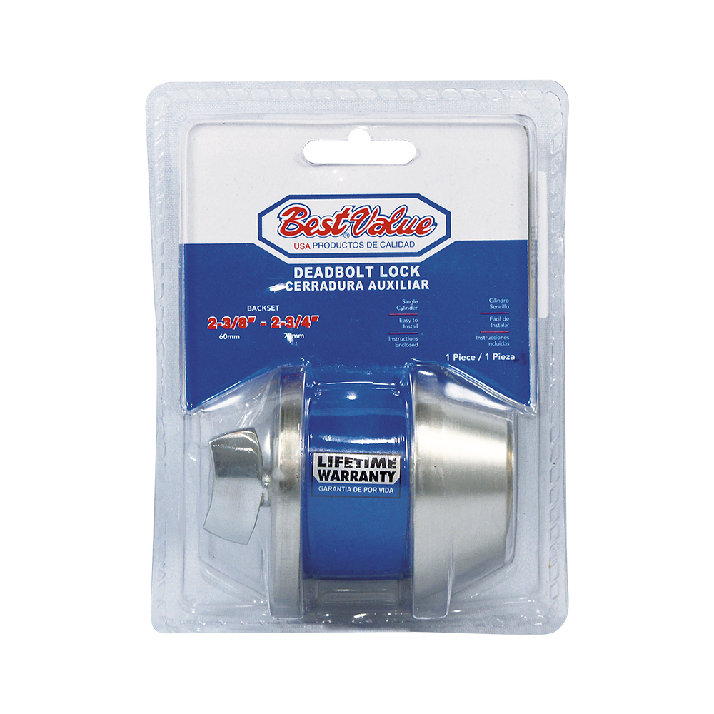 SINGLE CYLINDER D/BOLT LOCK SS