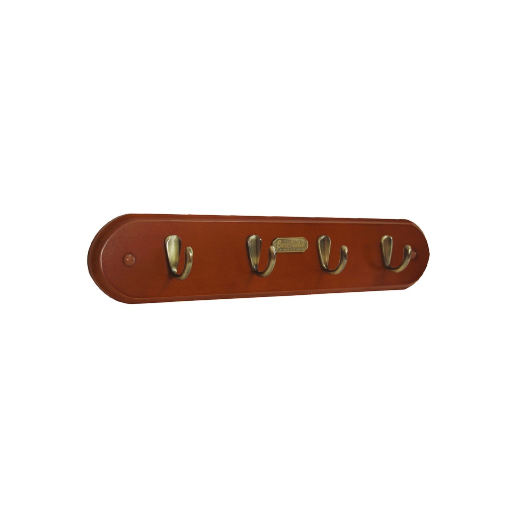 SINGLE HOOK SET WOOD (BROWN/AB)