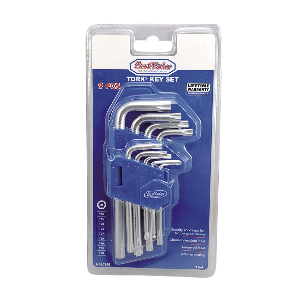 9PC TORX KEY SET (CRV)