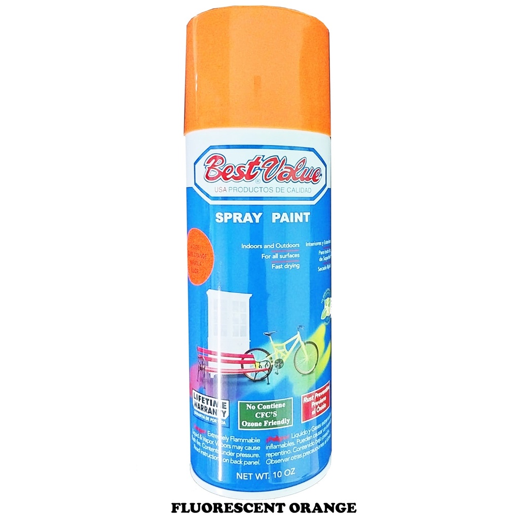 BEST VALUE SPRAY PAINT FLUORESCENT ORANGE