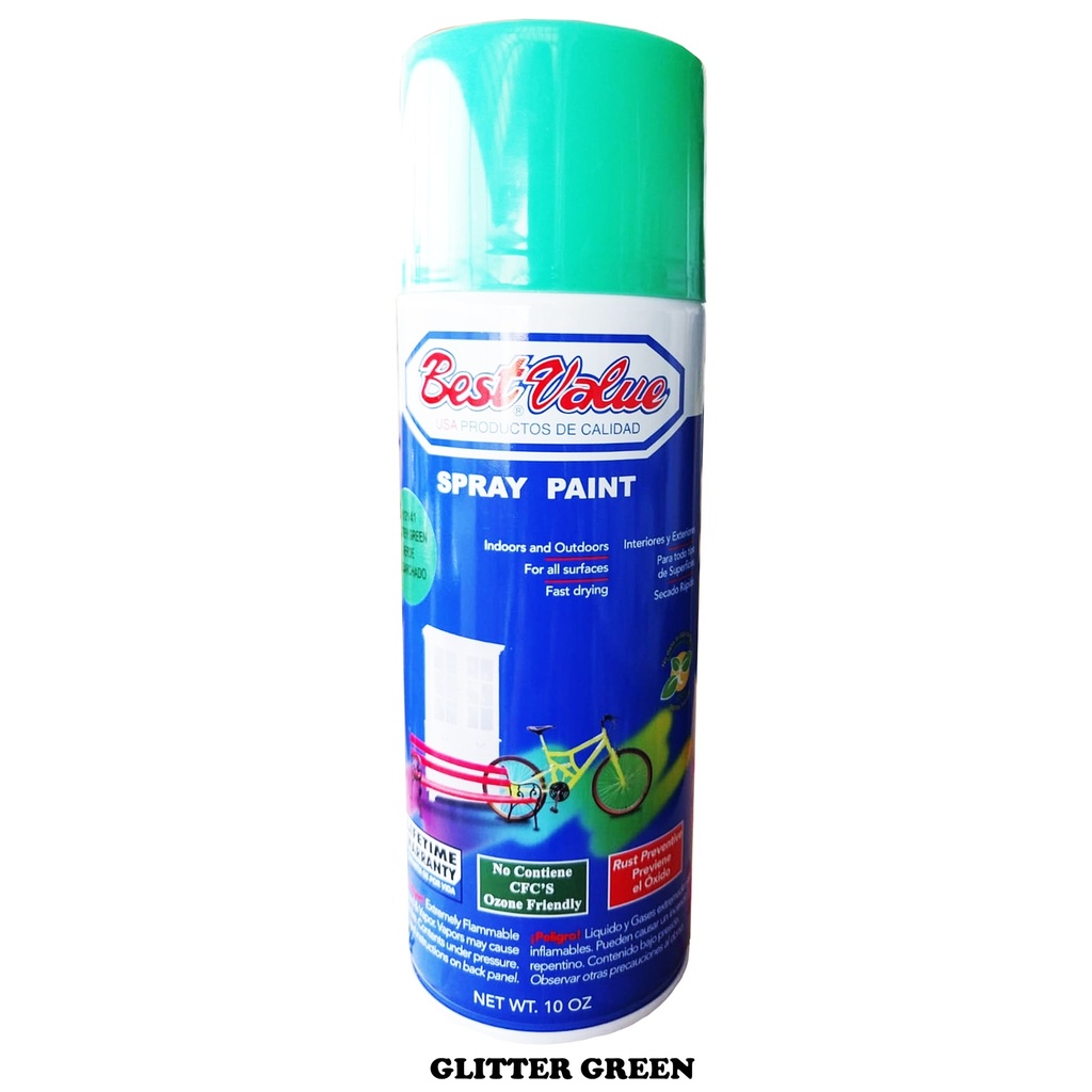BEST VALUE SPRAY PAINT GLITTER GREEN
