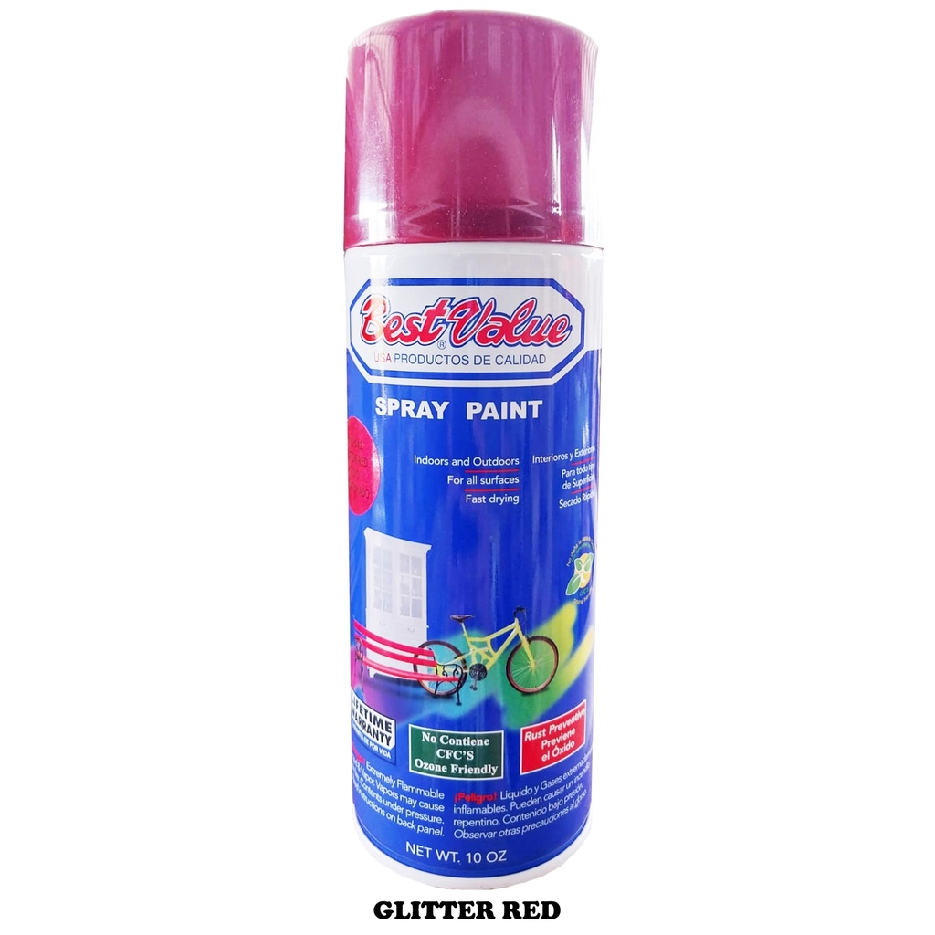 BEST VALUE SPRAY PAINT GLITTER RED