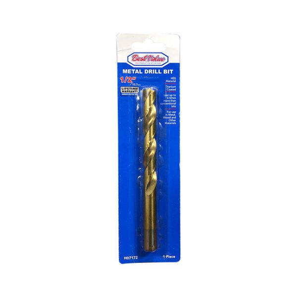 1/2" TITANIUM METAL DRILL BIT