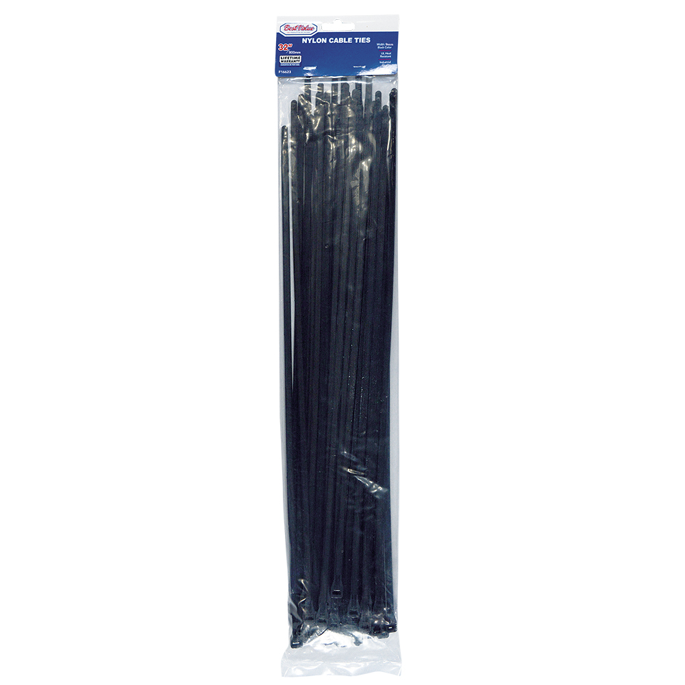 32" NYLON CABLE TIES BLACK (50PC)