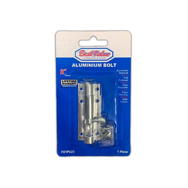 2" BARREL BOLT SILVER