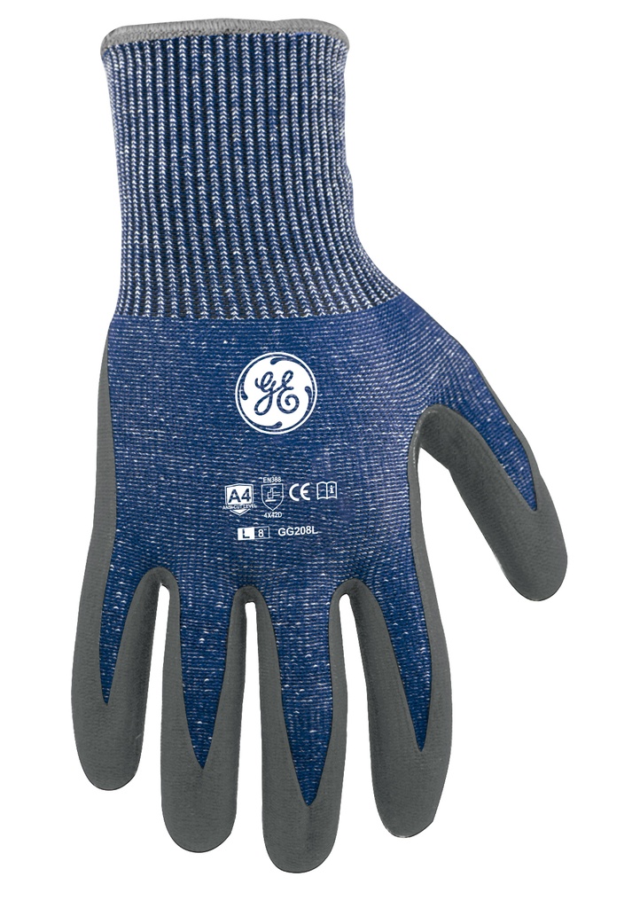 GE 13 GAUGE PU DIPPED A4 GLOVE XLARGE