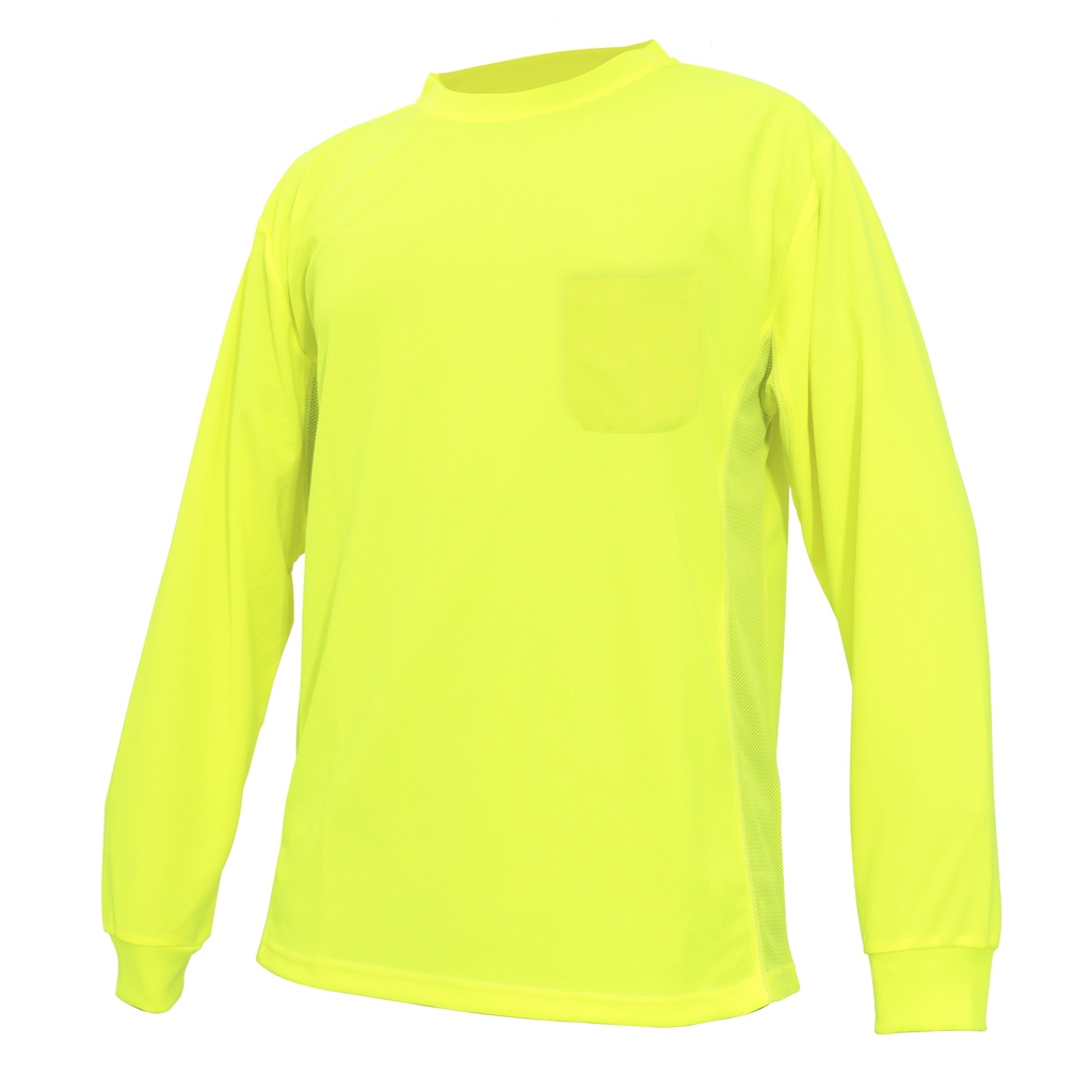 GE HIGH VISIBILTY LONG SLEEVE SHIRT XLARGE (GREEN)
