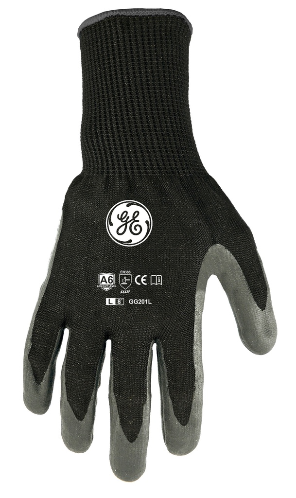 GE 13 GAUGE PU DIPPED A6 GLOVE MED.