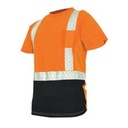 GE HI-VIS OR & BK W/REFLECTIVE SHORT SLEEVE SHIRT MEDIUM 