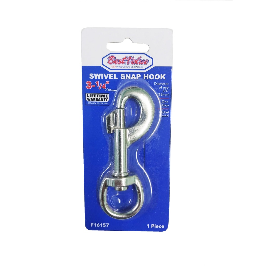 3/8" x 2 1/2" SWIVEL SNAP HOOK