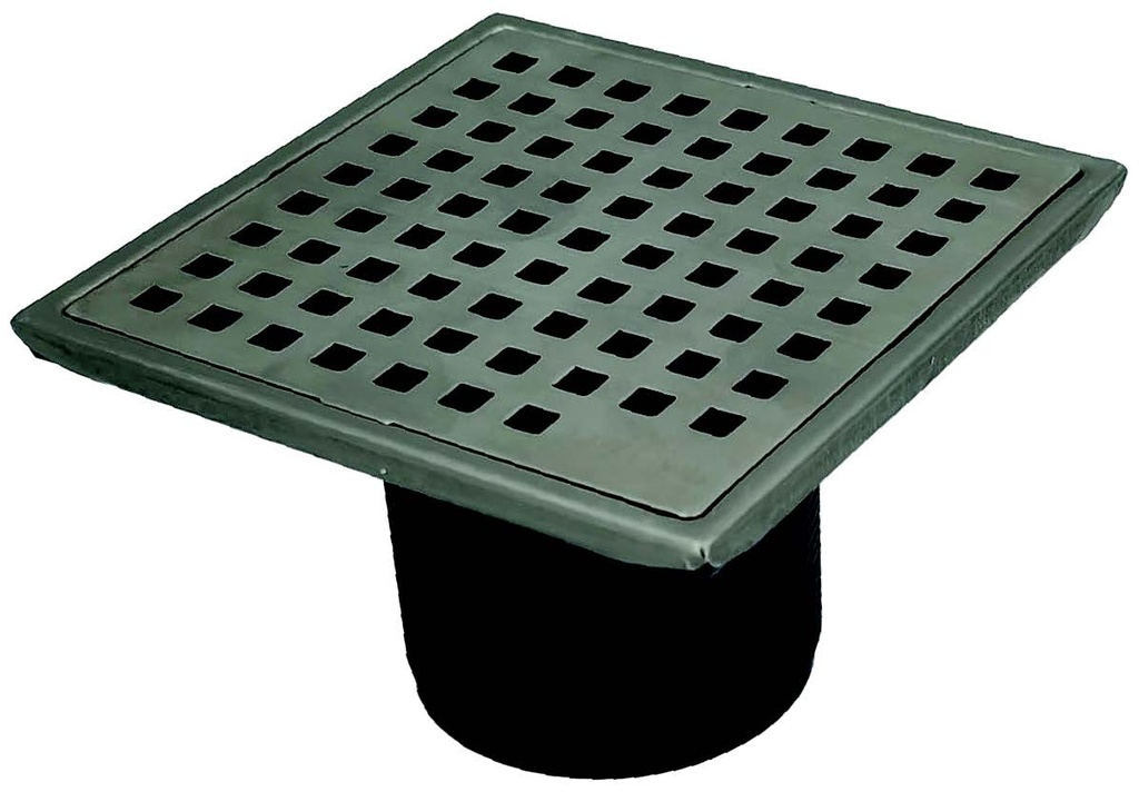 AQUINA 4" X 4" FLOOR DRAIN (STAINLESS STEEL + ABS)