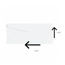 4 1/8 x 9 1/2  WHITE ENVELOPE