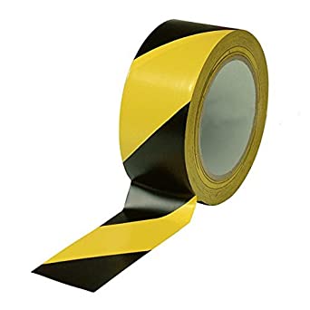 2" WARNING TAPE BLACK/YELLOW