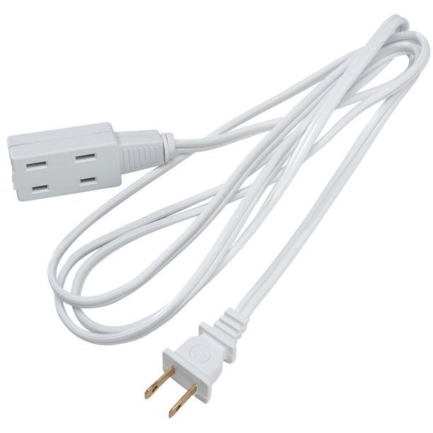 25ft WHITE INDOOR EXTENSION CORD UL