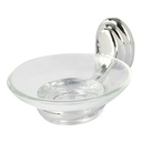 GLASS & CHROME SOAP DISH