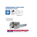 LEVER LOCK CHROME PLATED WITH KEY