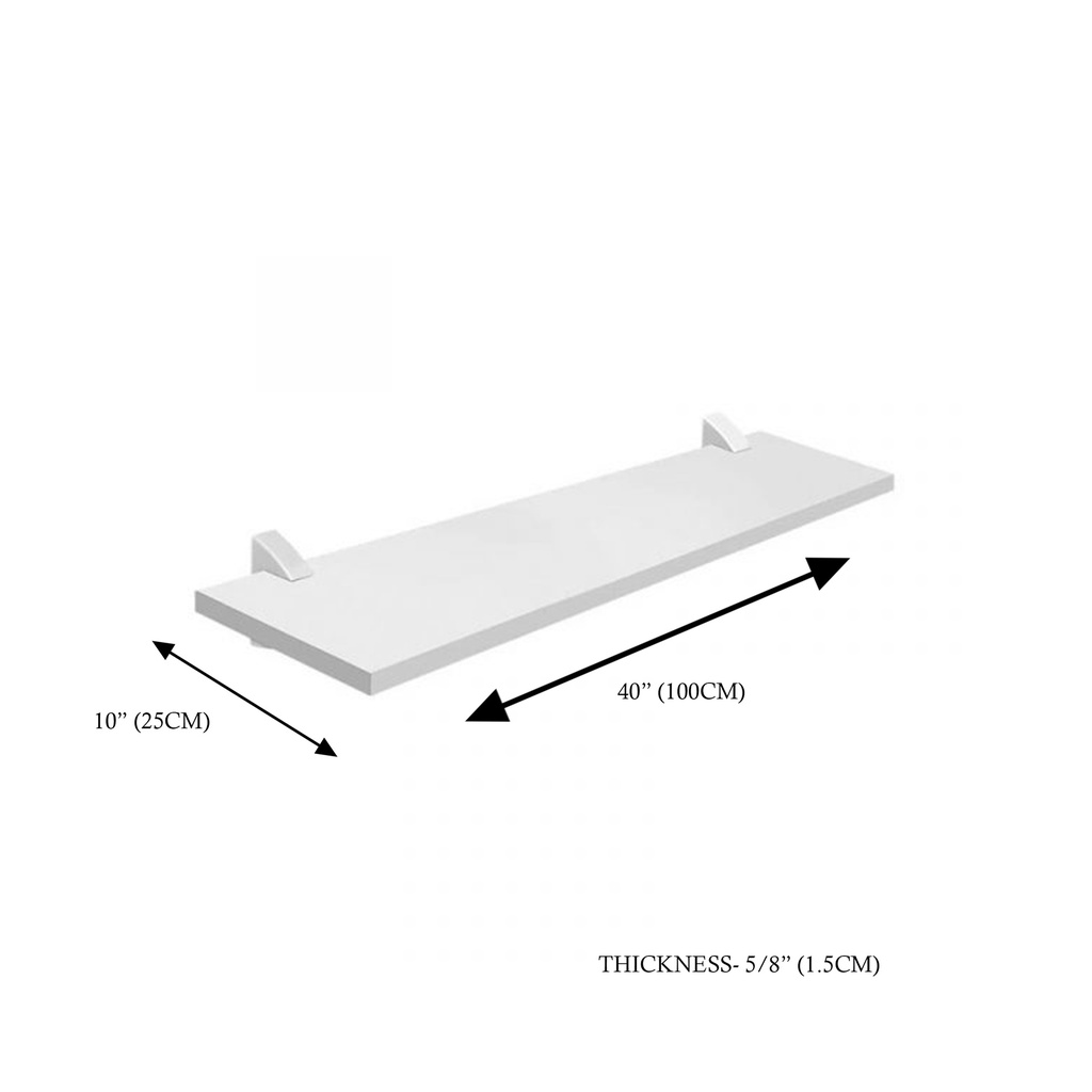 SELF SUPPORT SHELVES WHITE 10"x40"