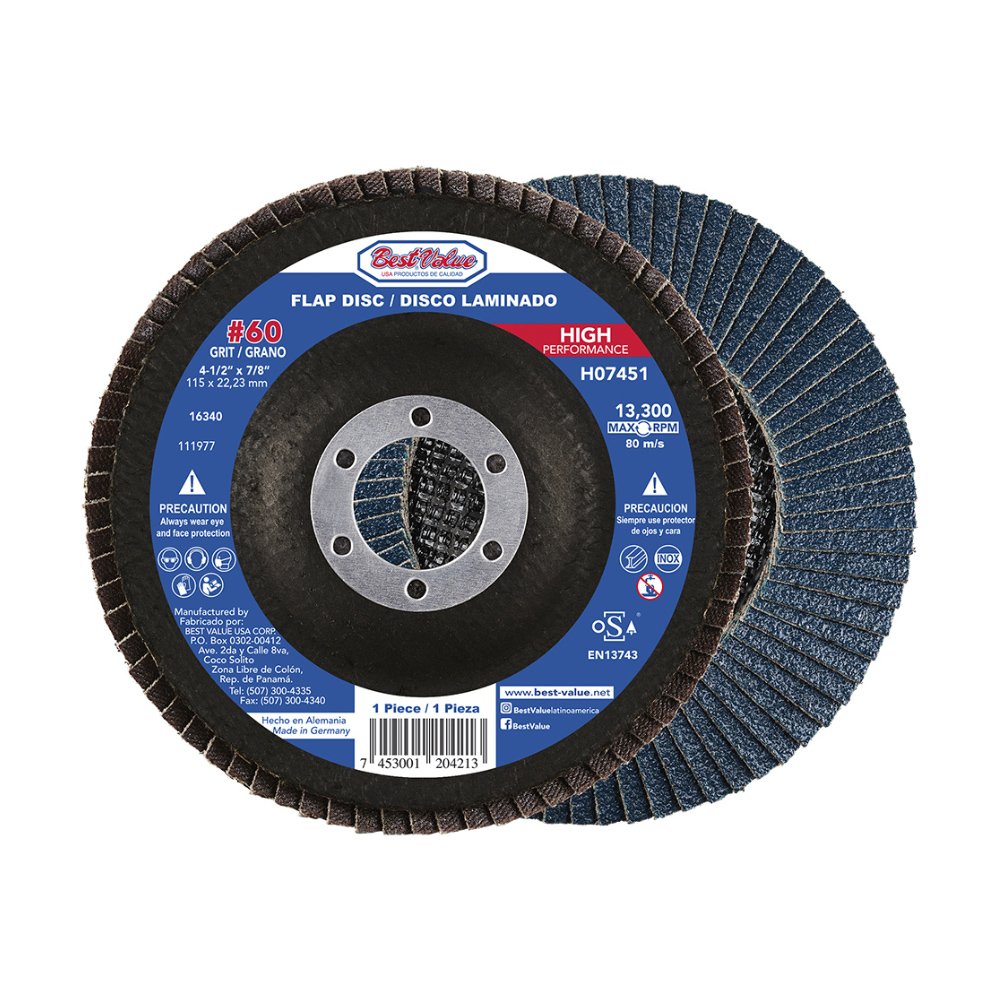 4 1/2" ABRASIVE FLAP DISC 60GR