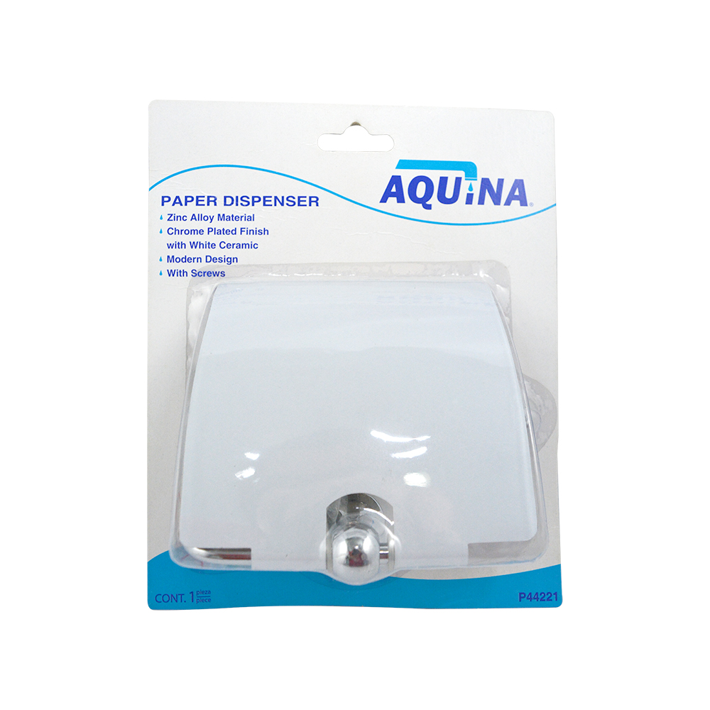 TOILET PAPER  HOLDER CHROME & CERAMIC