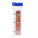 DOUBLE HOOK SET WOOD BROWN/AB