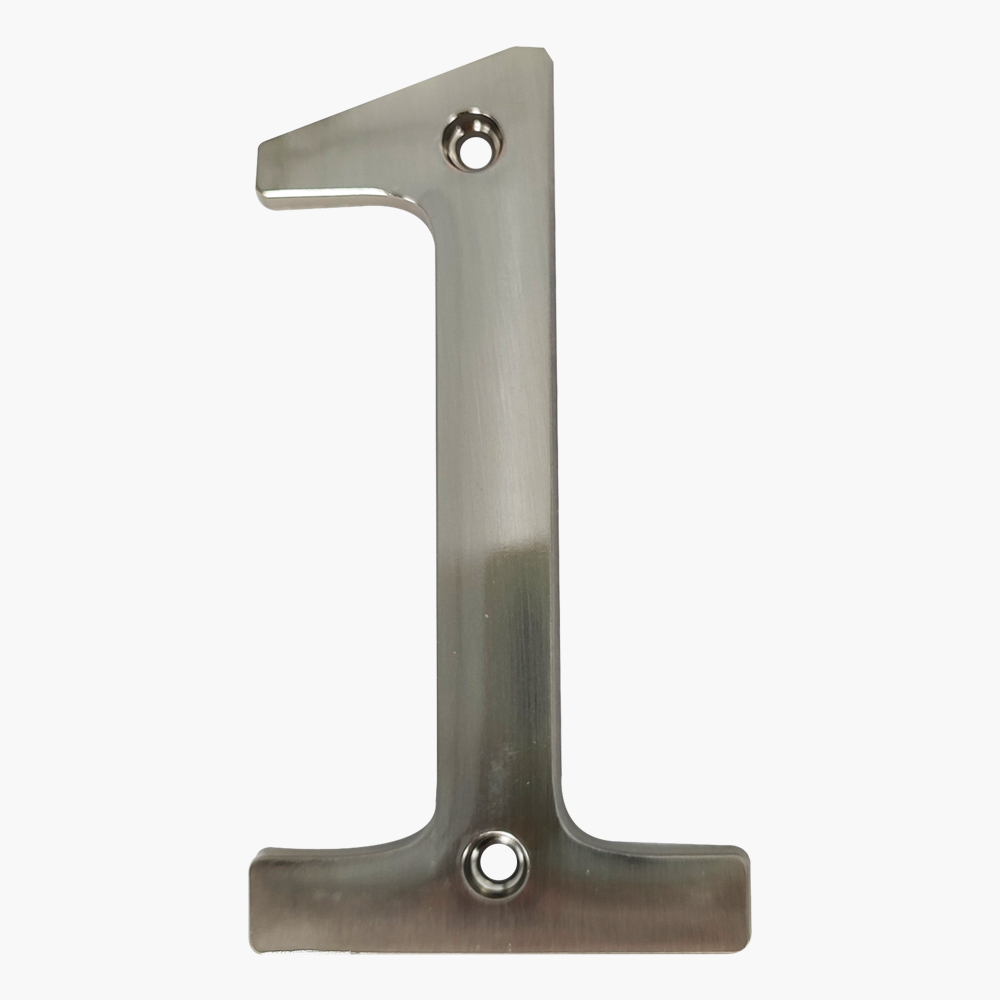 NICKEL-PLATED HOUSE NUMBER #1