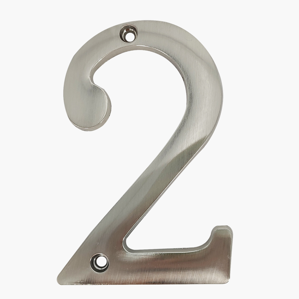 NICKEL-PLATED HOUSE NUMBER #2