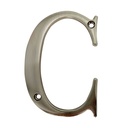 NICKEL-PLATED HOUSE LETTER "C"