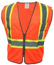 SAFETY VEST W/TRIMS - 2 POCKET GREEN XL