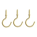1" CUP HOOK BRASS