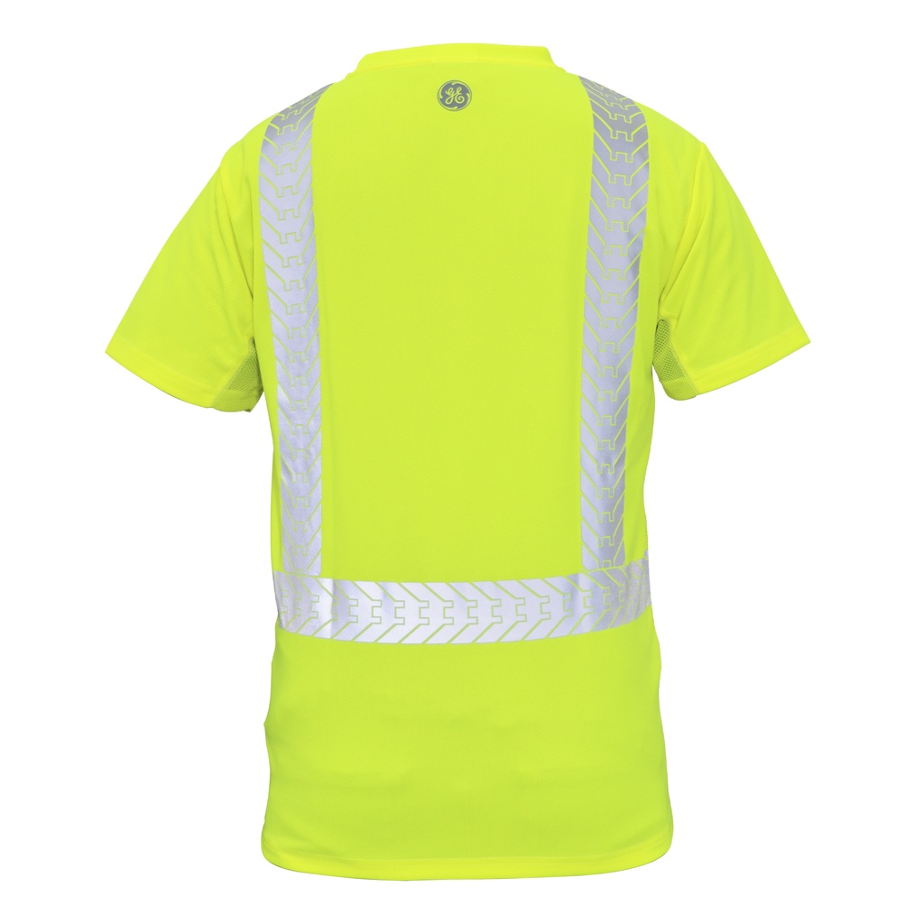 GE HI-VIS W/REFLECTIVE SHORT SLEEVE SHIRT MED.