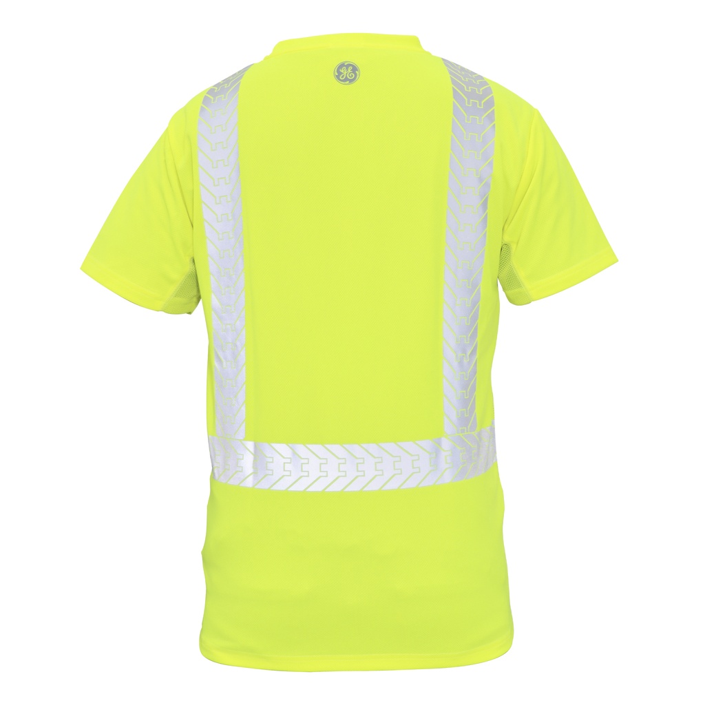GE HI-VIS YW & BK W/REFLECTIVE SHORT SLEEVE SHIRT MED