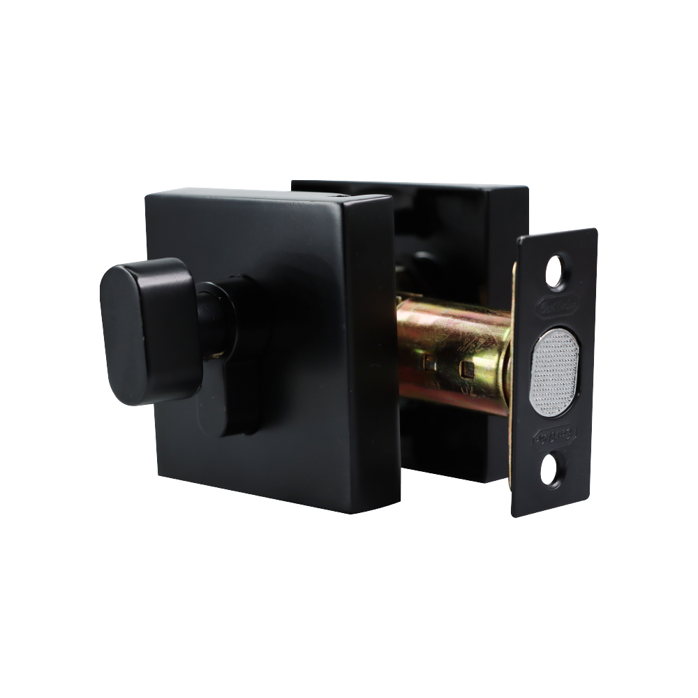 SINGLE DEADBOLT SQUARE MATT BLACK