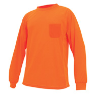 GE HIGH VISIBILTY LONG SLEEVE SHIRT SMALL (ORANGE) 