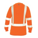 GE HI-VIS W/REFLECTIVE LONG SLEEVE SHIRT SMALL (ORANGE)