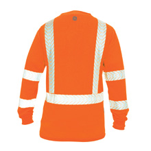 GE HI-VIS W/REFLECTIVE LONG SLEEVE SHIRT XLARGE (ORANGE)