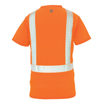 GE HI-VIS OR & BK W/REFLECTIVE SHORT SLEEVE SHIRT 2XLARGE 