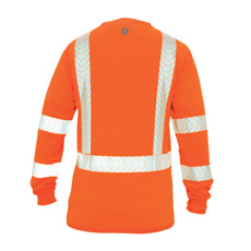 GE HI-VIS OR & BK W/REFLECTIVE LONG SLEEVE SHIRT 2XLARGE