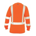 GE HI-VIS OR & BK W/REFLECTIVE LONG SLEEVE SHIRT MEDIUM