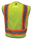GE SURVEYOR SAFETY VEST  W/CONTRASTING TRIMS- 8 POCKET GREEN MEDIUM