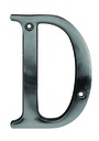 NICKEL-PLATED HOUSE LETTER "D"